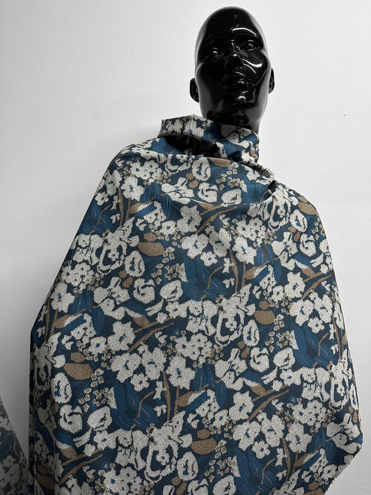Italian Sweater Floral Print Cotton Shirting