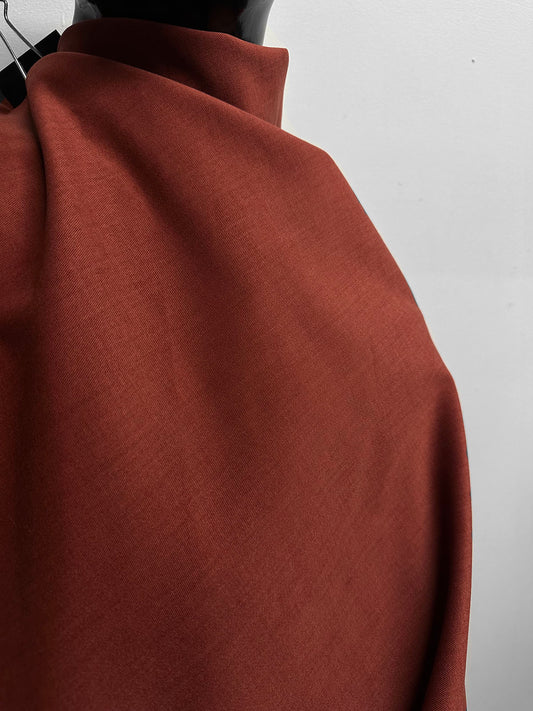 Italian Soft Brushed Cotton Twill Rust