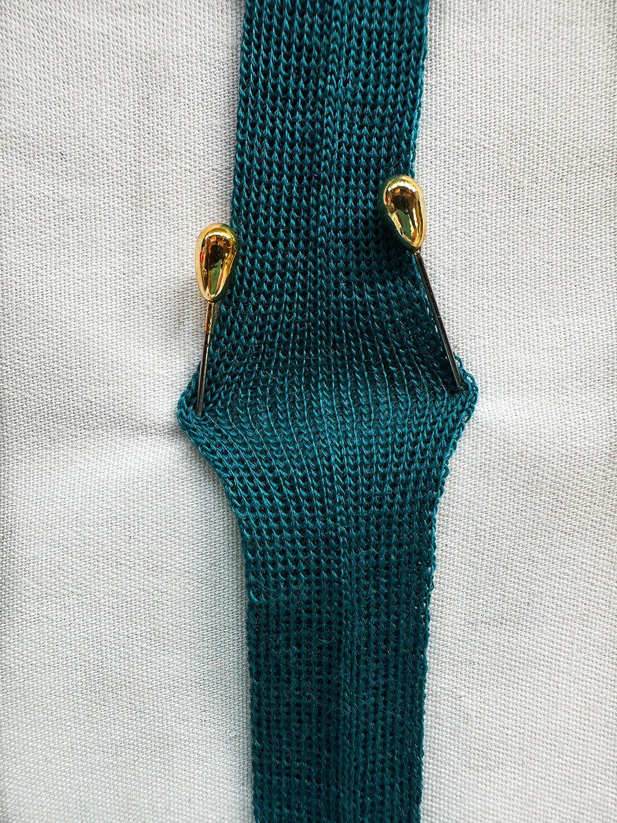 Teal Wool Knit Binder