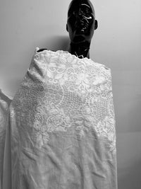 Italian Embroidered White Linen