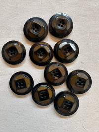 Vintage 1920's Italian Beveled Corozo Nut Coat Buttons - 118