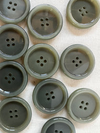 Vintage Italian Casein Jacket Button Sage