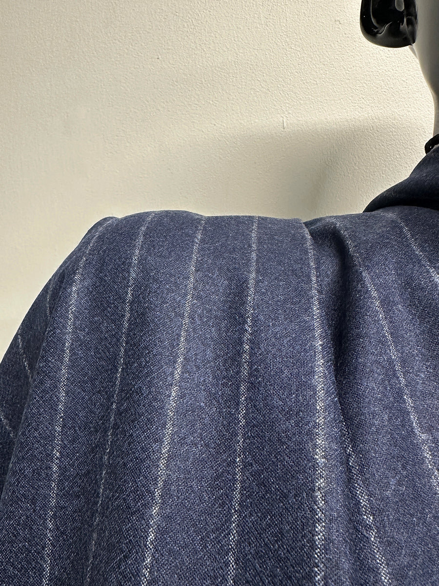 5 1/2 Yards Luxury Superfine Summer Weight Flannel Pintripe -4