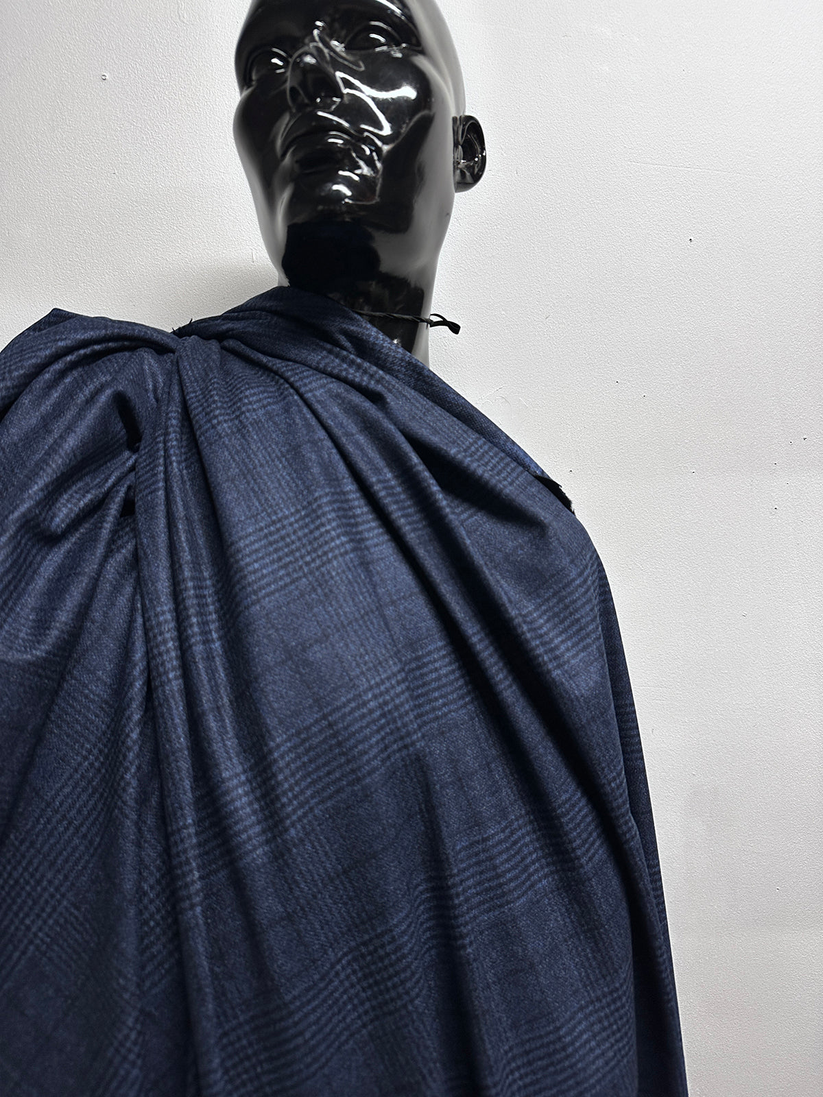 Luxury Sumer Cashmere Blue Melange Glenplaid - 12
