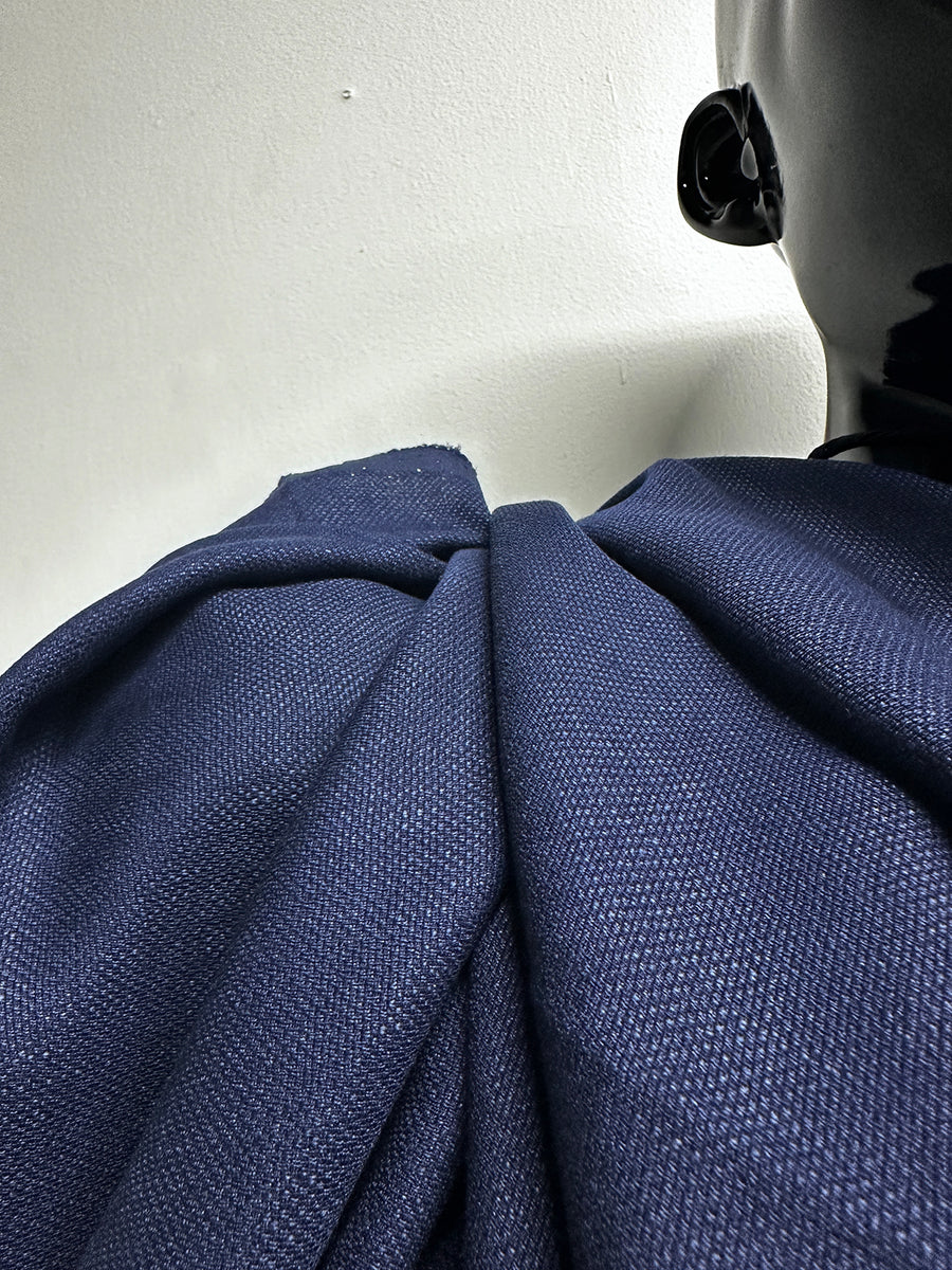 Luxury Basketweave Linen Wool Shirting or Wrap Fabric - 20