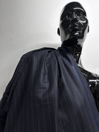 Luxury Midnight Superfine Flannel Pinstripe - 17