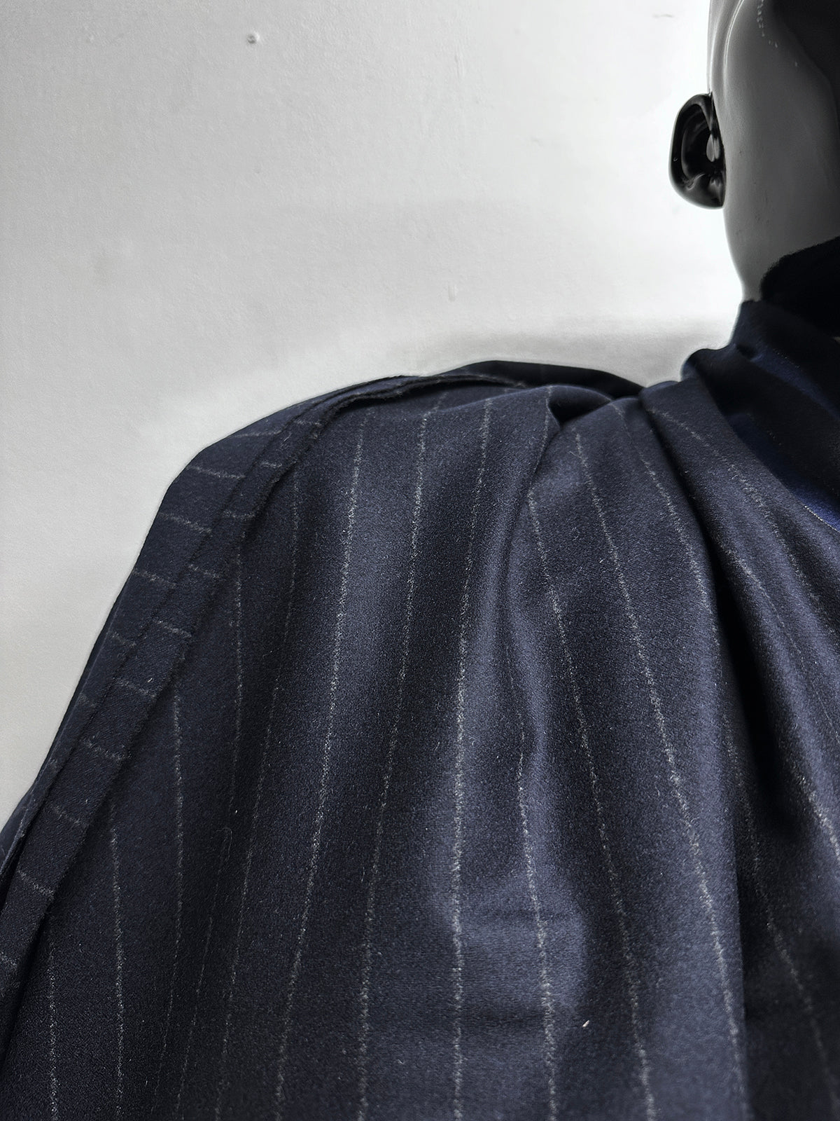 Luxury Midnight Superfine Flannel Pinstripe - 17