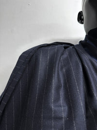 Luxury Midnight Superfine Flannel Pinstripe - 17