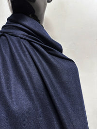 Luxury Midnight Cashmere Blend Herringbone Suiting - 23