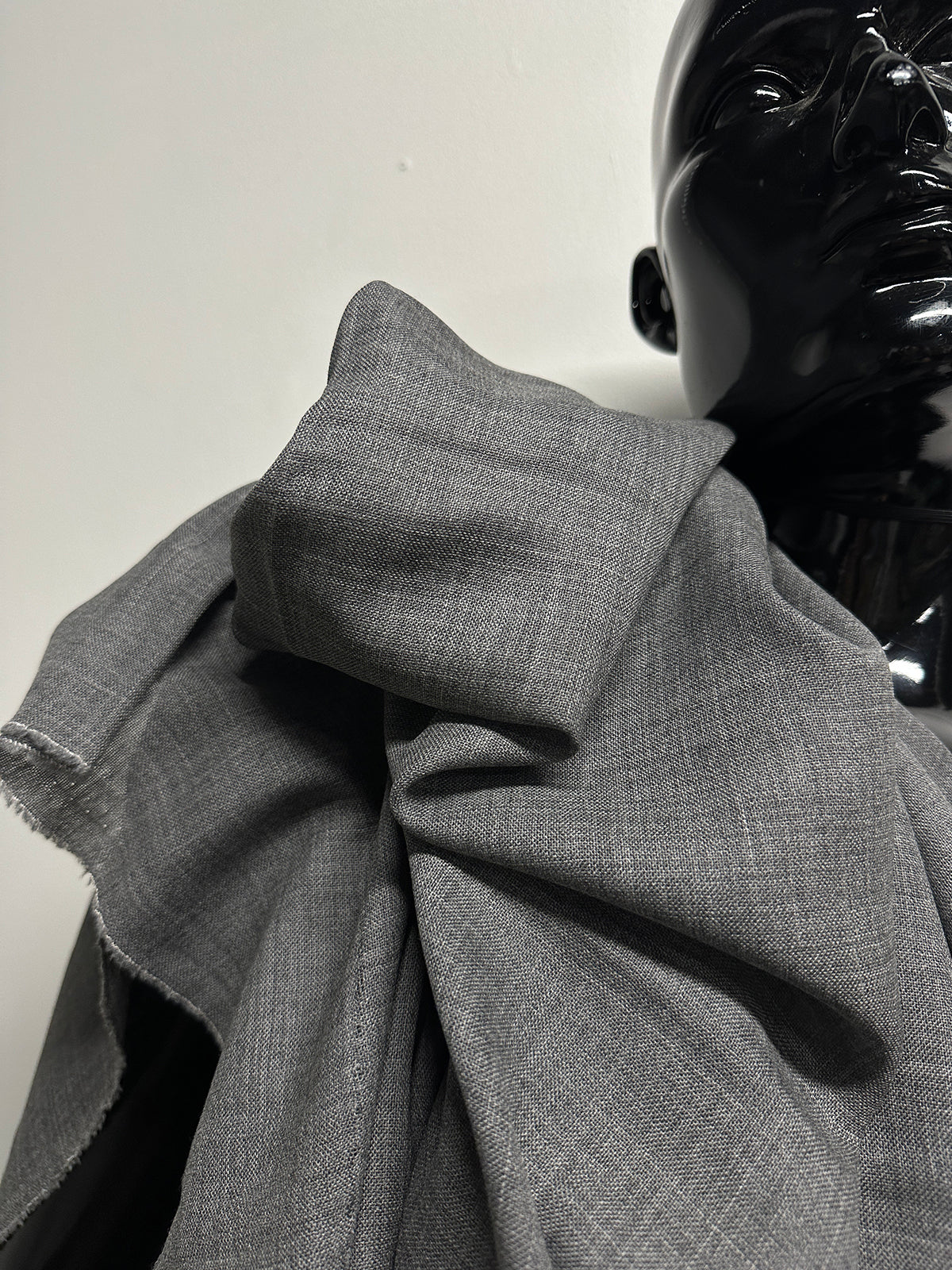 BC Gray Melange Summer Wool Gauze - N14