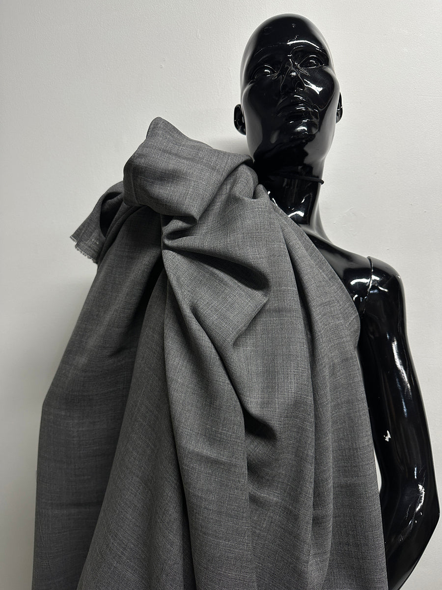 BC Gray Melange Summer Wool Gauze - N14