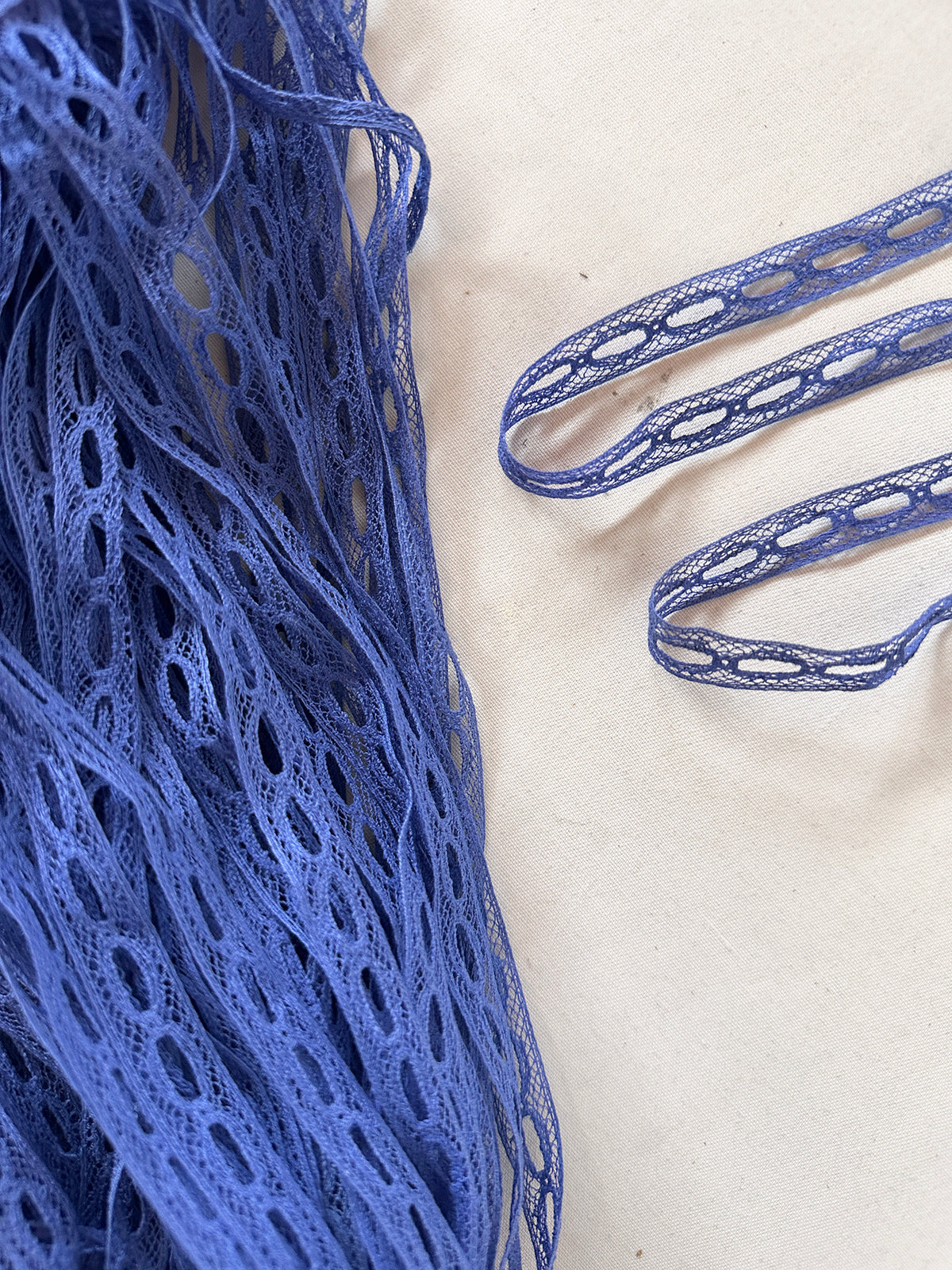 Cotton Periwinkle Entredeux Lace