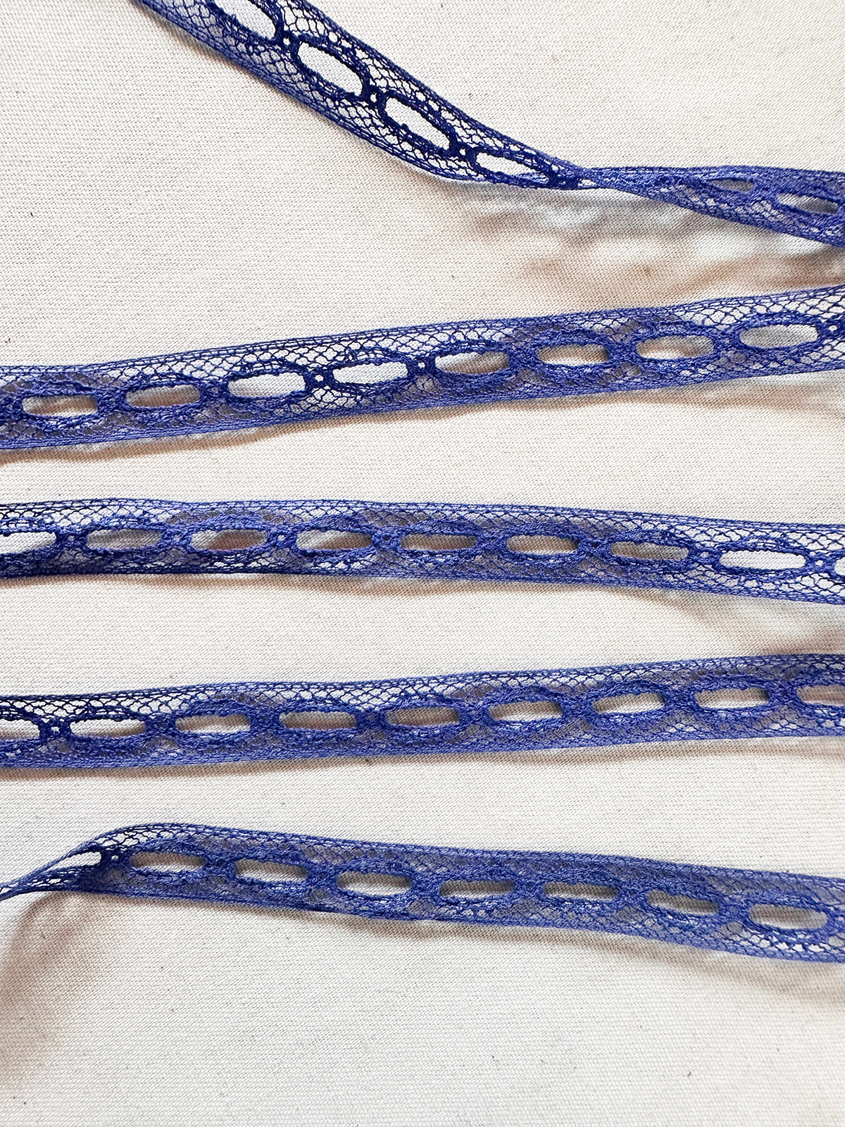 Cotton Periwinkle Entredeux Lace