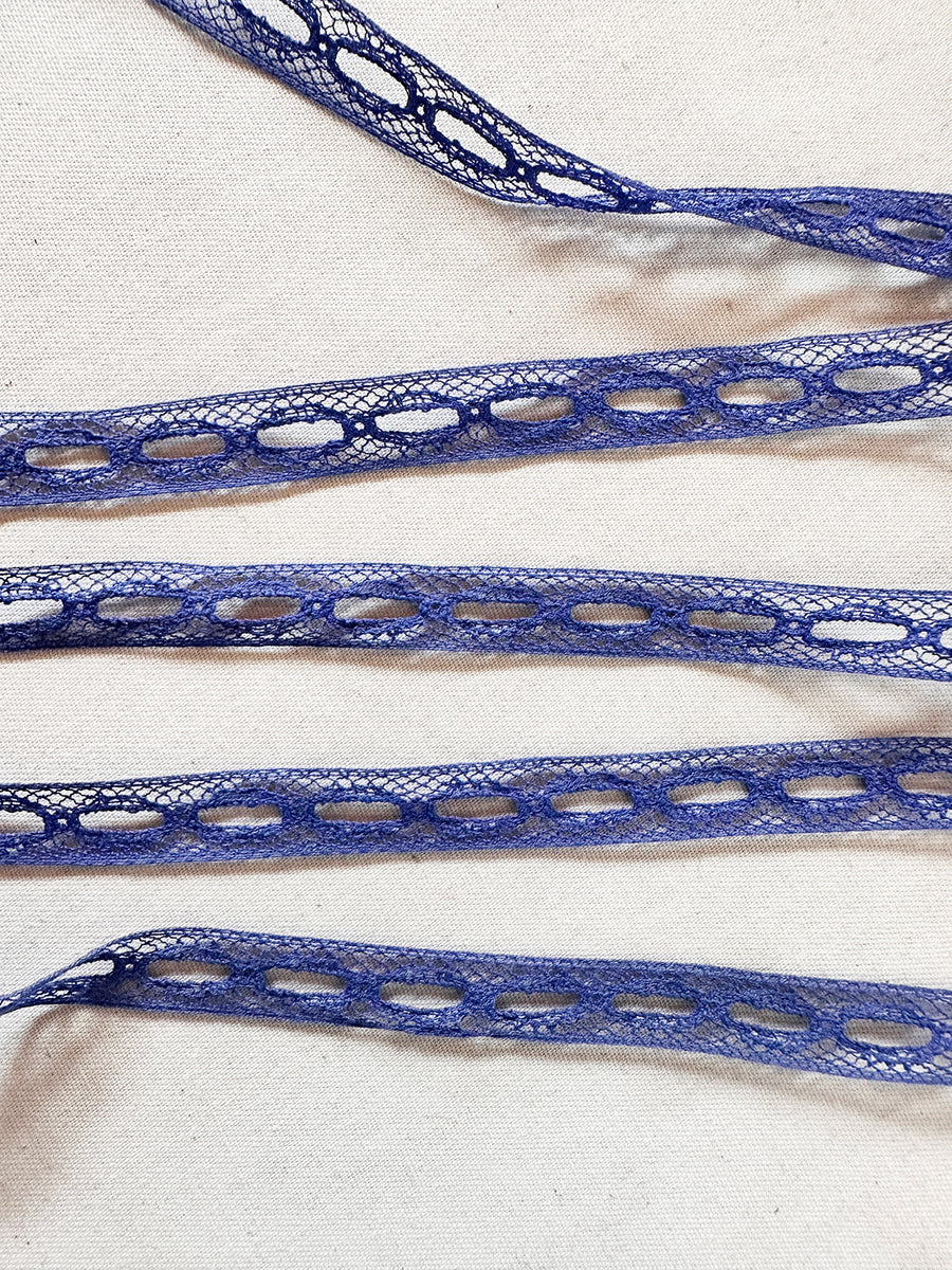 Cotton Periwinkle Entredeux Lace