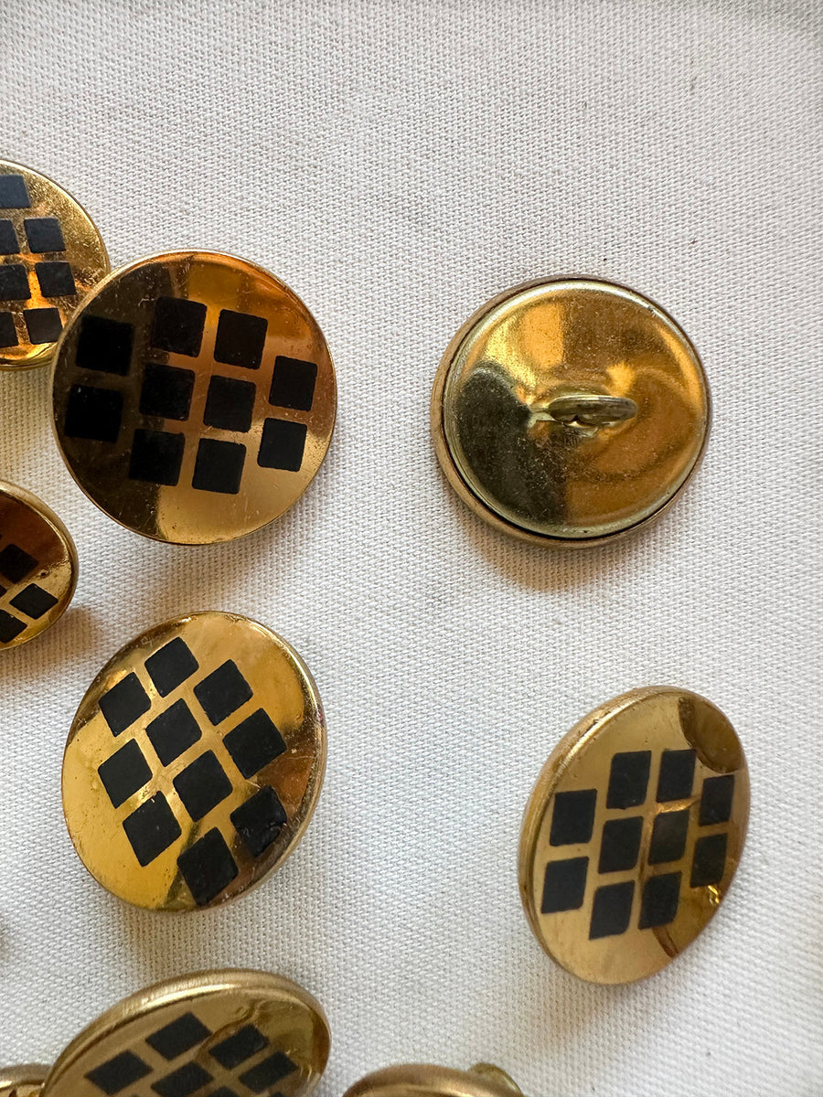 Vintage Italian Main Frame Brass Buttons