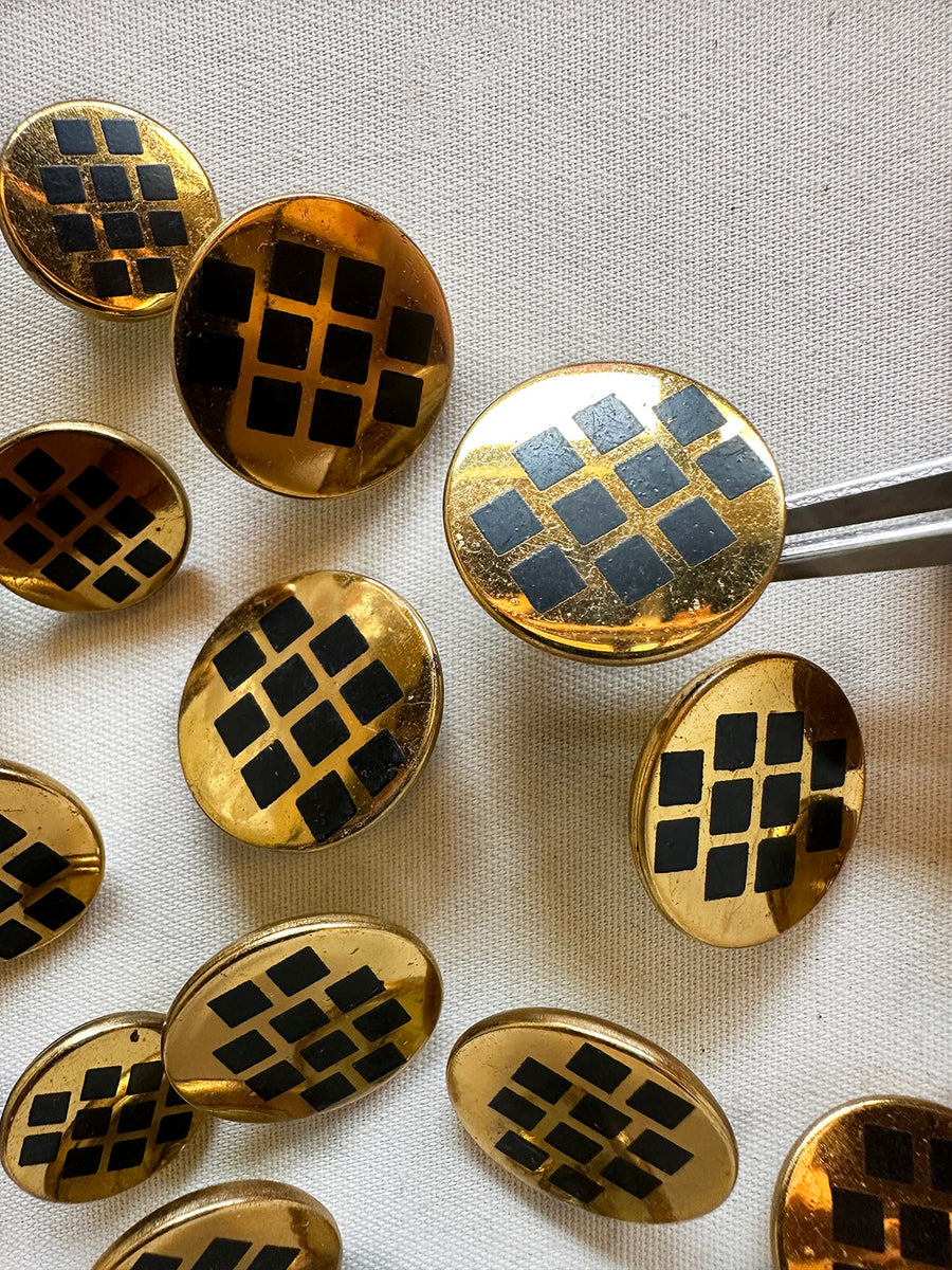 Vintage Italian Main Frame Brass Buttons