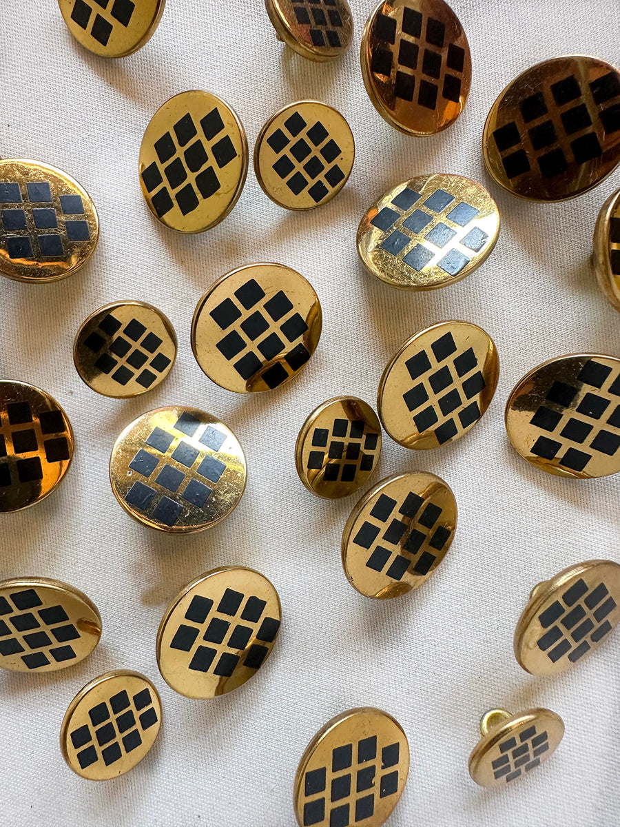 Vintage Italian Main Frame Brass Buttons