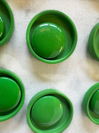 Vintage Italian Green Disc Space Age Buttons
