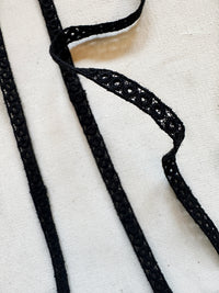 Fine Embroidered Lace Lace Trim Black