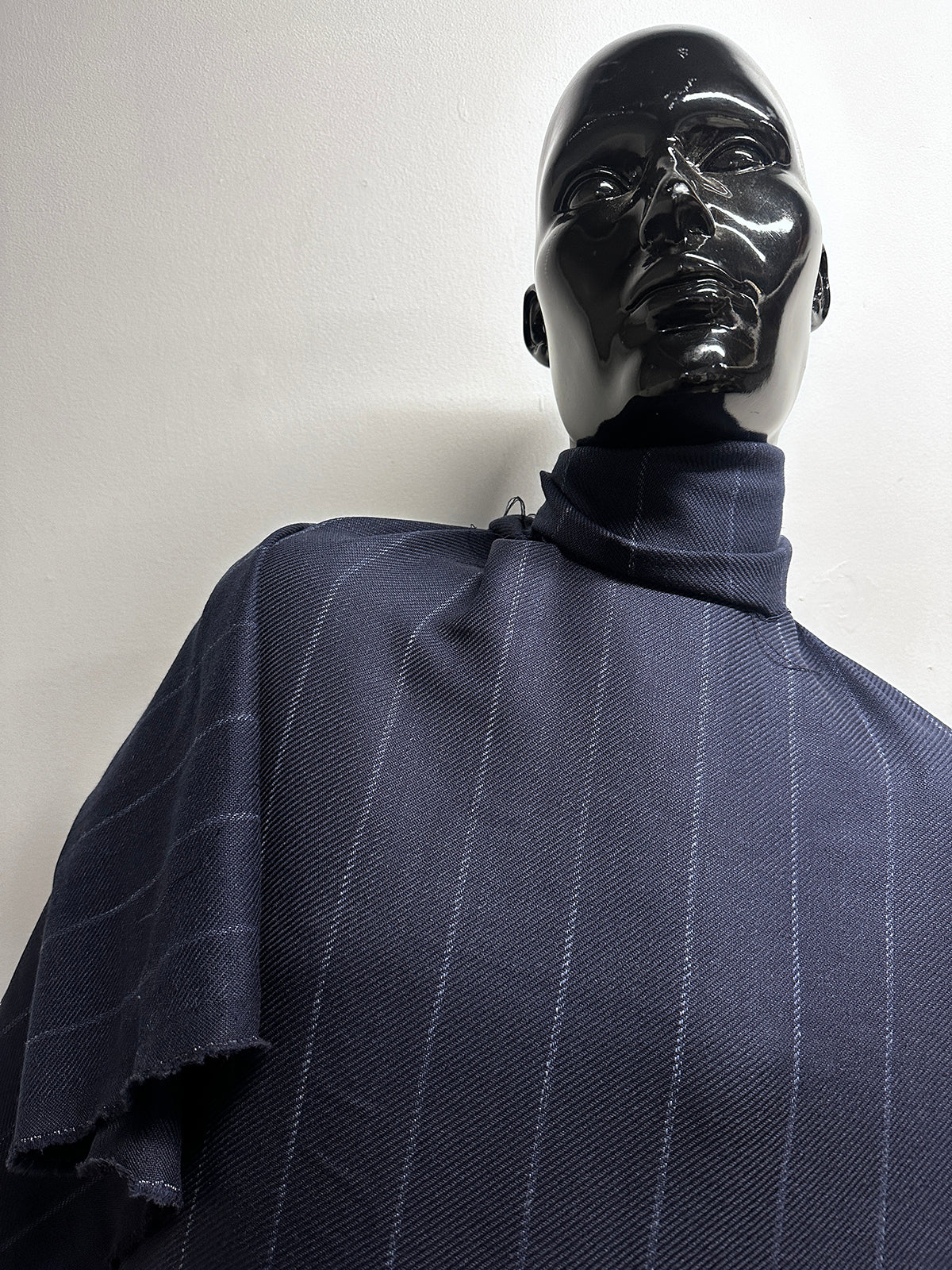 2 5/8 Yards BC Wool Linen Striped Soft Twill Weave