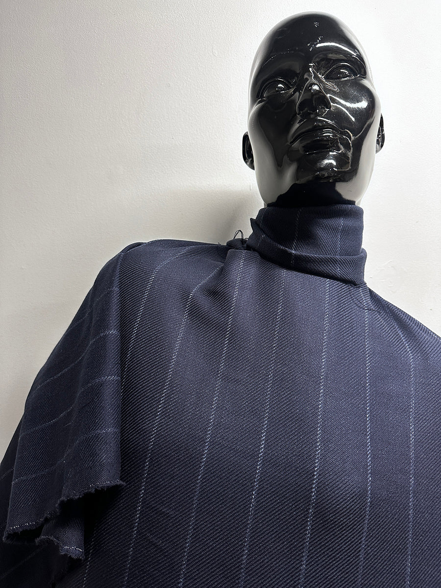 2 5/8 Yards BC Wool Linen Striped Soft Twill Weave