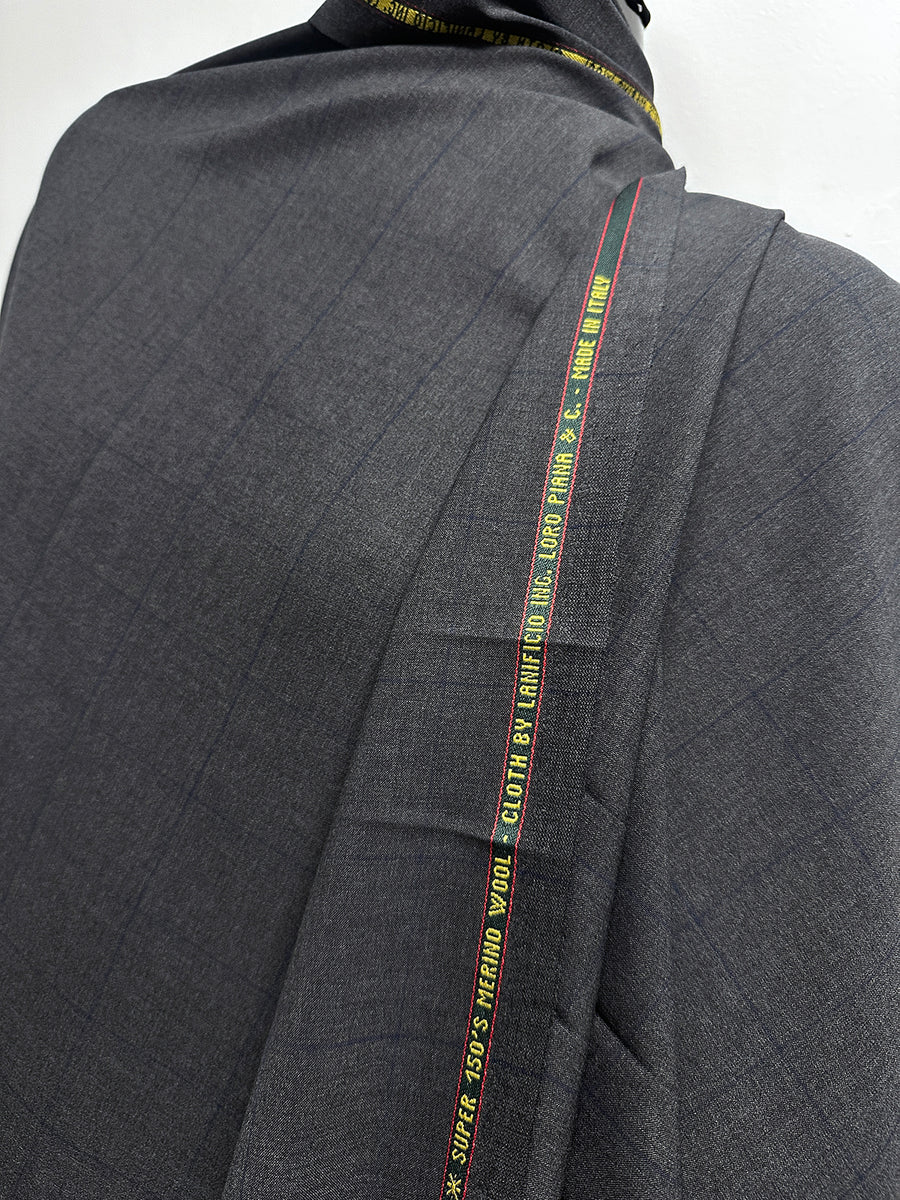 2 5/8 Yards Loro PIana Super 150 Tropical Wool Windowpane