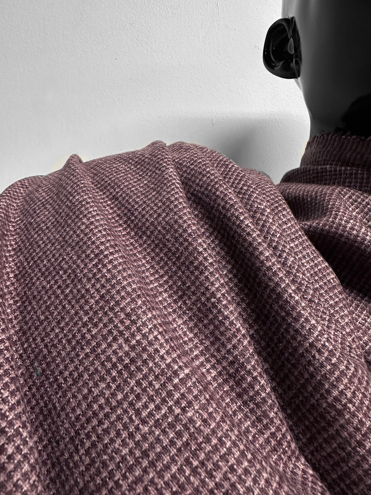 BC Luxury Wine Flannel Houndstooth Suiting