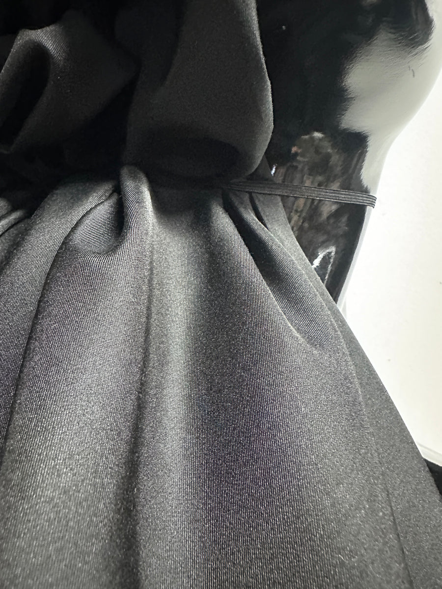 4 1/2 Yards Black Silk Broadcloth Deadstock