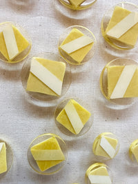 Vintage 1960's Clear Yellow Random Buttons