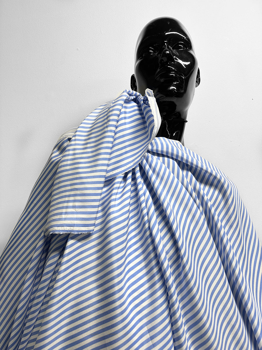 Italian Summer Striped Sandwashed Silk