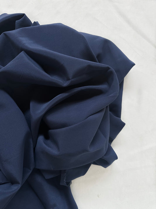 Navy Stretch Crepe De Chine