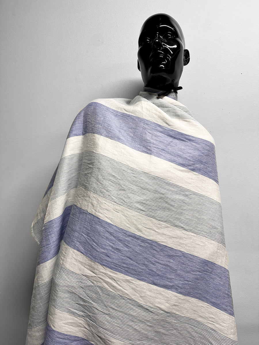Italian Summer Striped Slub Linen Blend