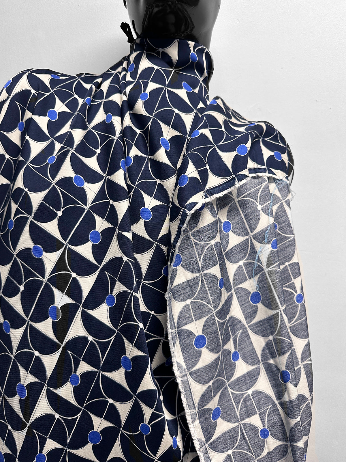 Italian Geometric Viscose Twill Challis
