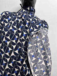 Italian Geometric Viscose Twill Challis