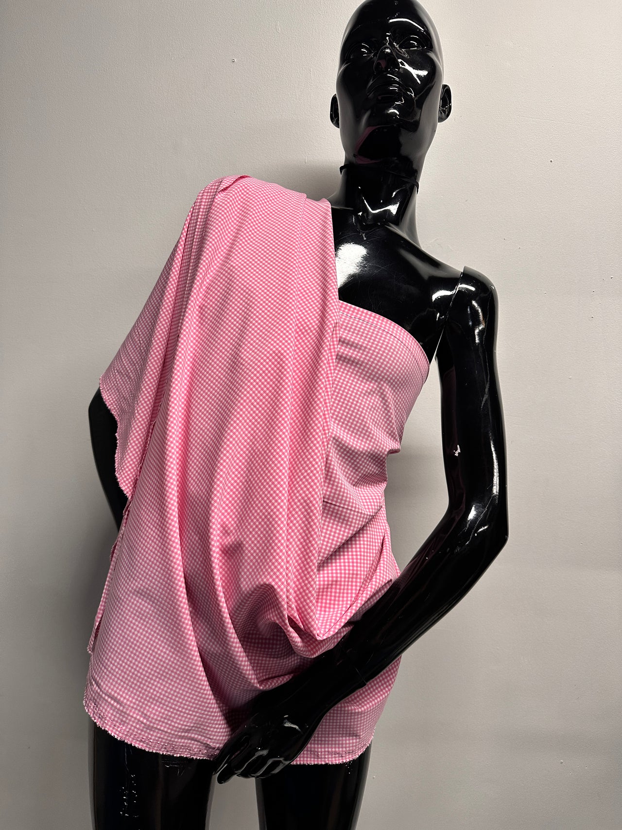 Italian Pink Gingham Swim Suit Fabric