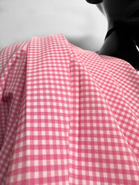 Italian Pink Gingham Swim Suit Fabric