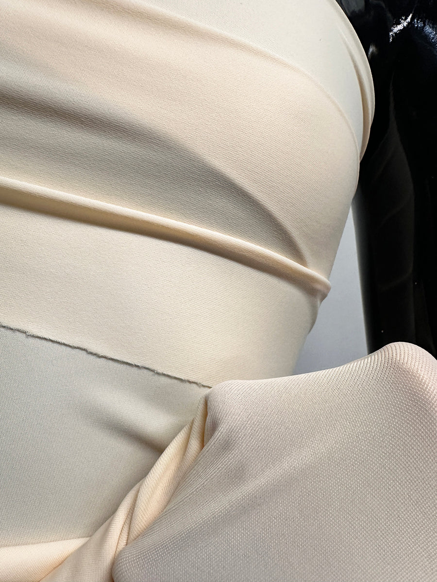 Italian Slinky Swim Suit Lining Light Beige