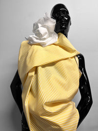 Italian Coast Albini Canclini Lemon Striped Cotton Shirting