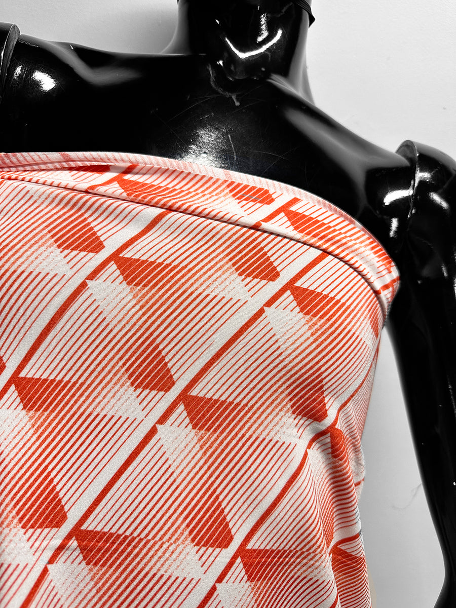 Italo Disco Print Swim Wear Fabric