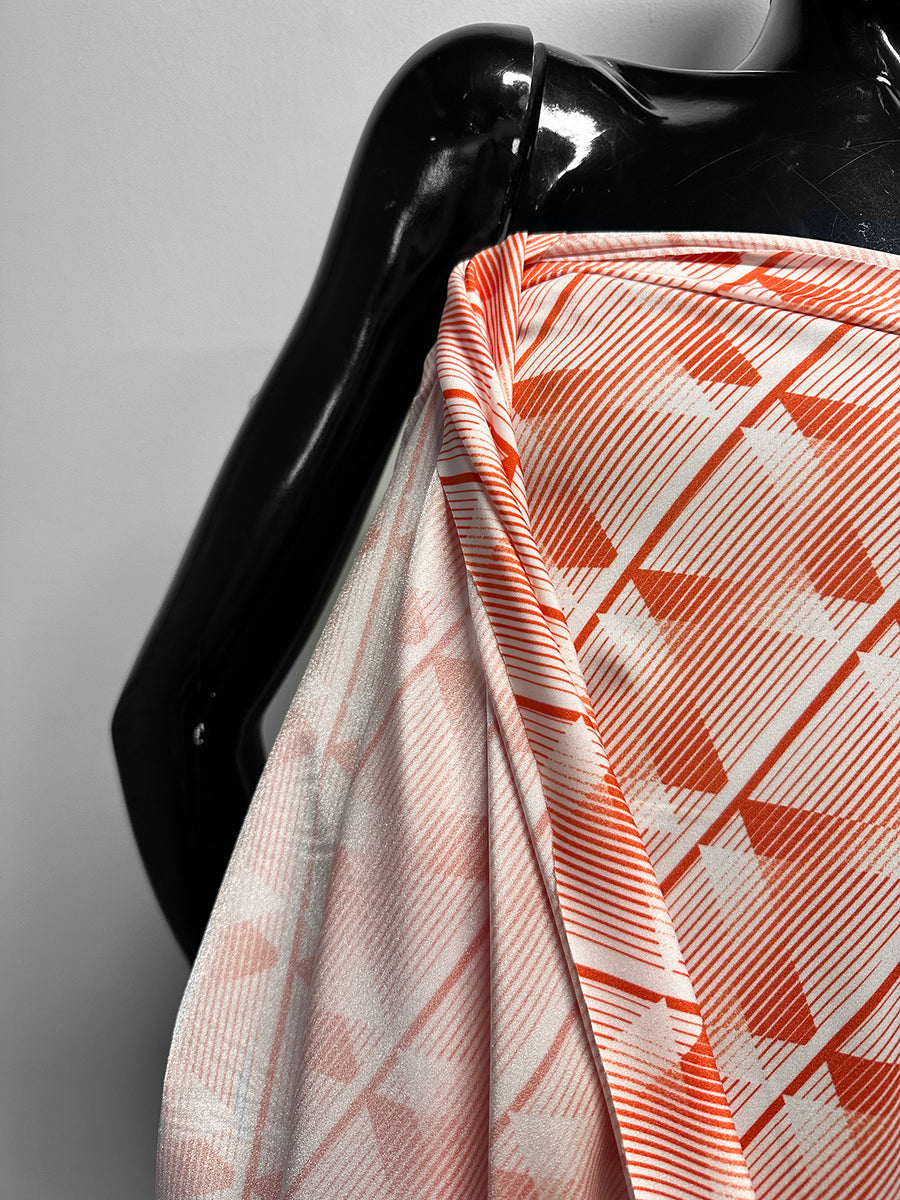 Italo Disco Print Swim Wear Fabric