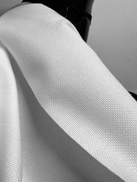 Albini Canclini Bright White Oxford Basketweave Cotton Shirting