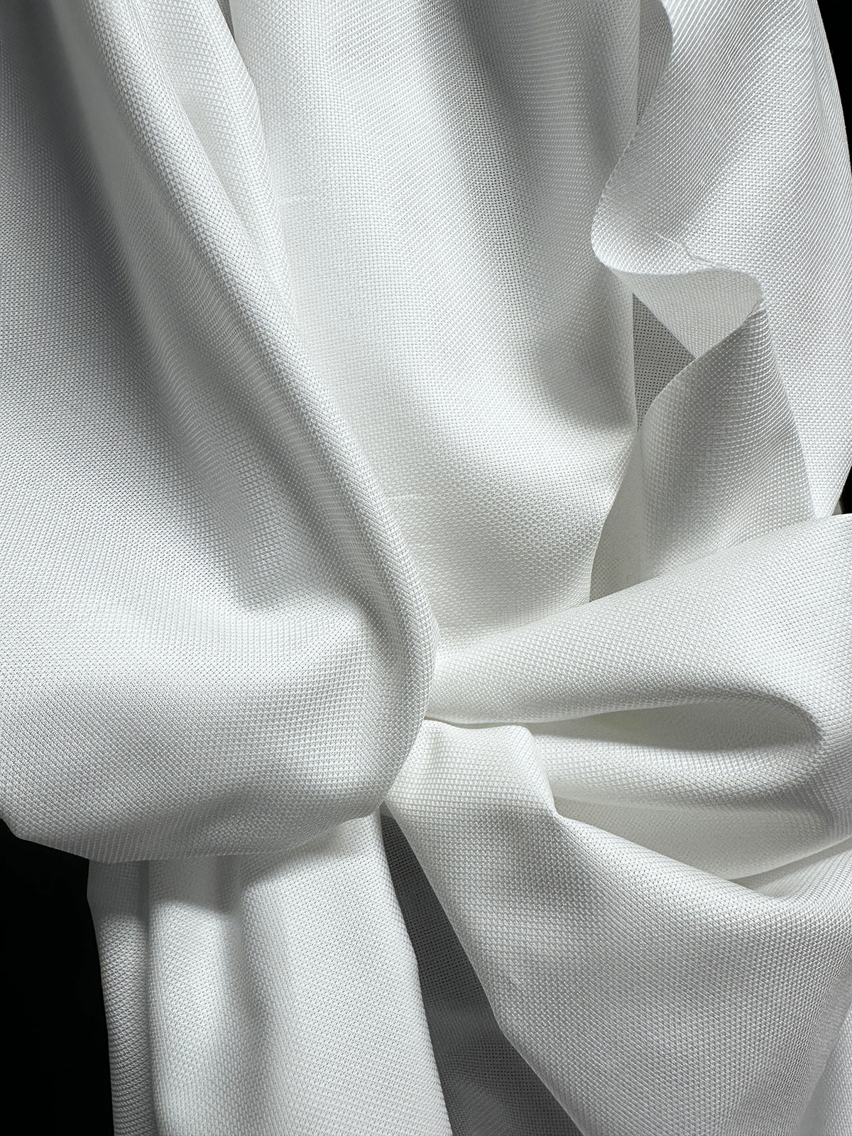 Albini Canclini Bright White Oxford Basketweave Cotton Shirting