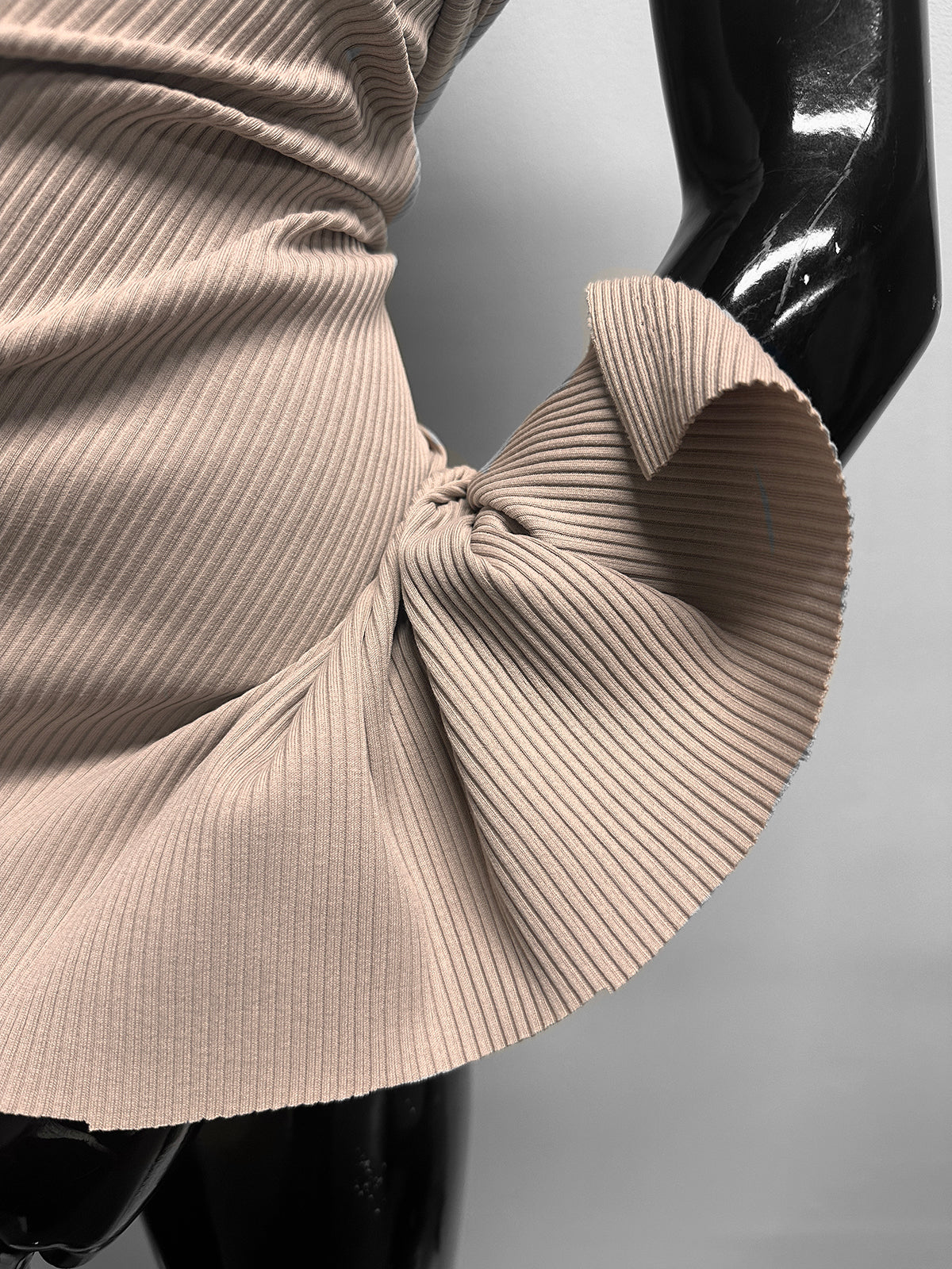 BC Luxury Cotton Ribbed Knit in Beige