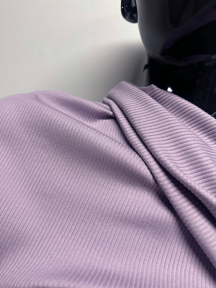 BC Luxury Cotton Ribbed Knit in Lilac