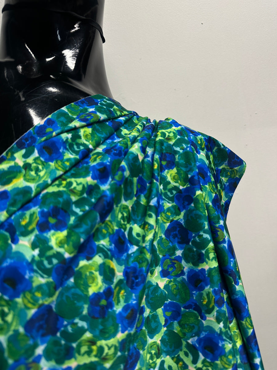 Italian Retro Floral Swimsuit Fabric