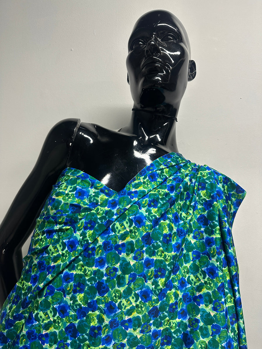 Italian Retro Floral Swimsuit Fabric