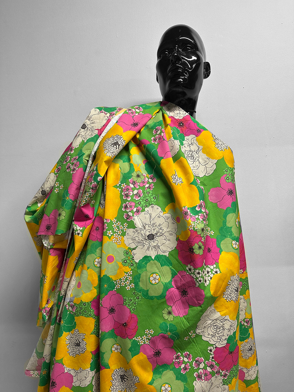 3.5 Yards Italian Retro Muu Muu Floral Poplin