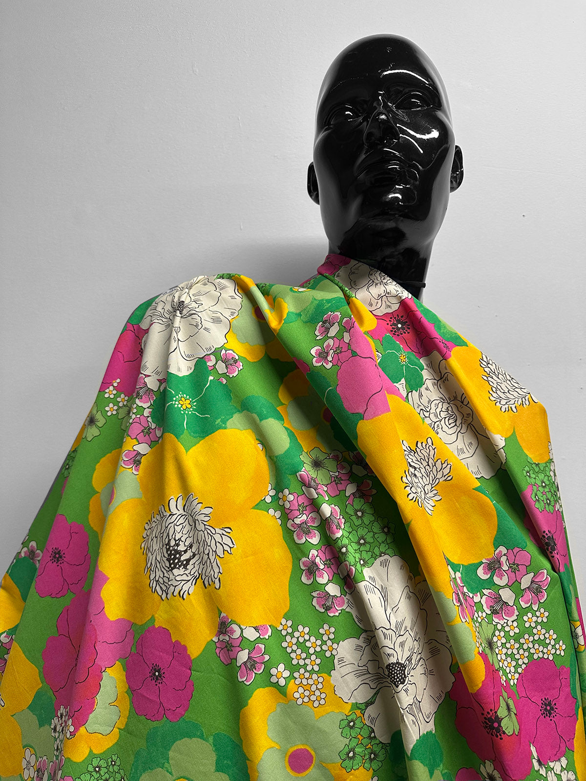 3.5 Yards Italian Retro Muu Muu Floral Poplin