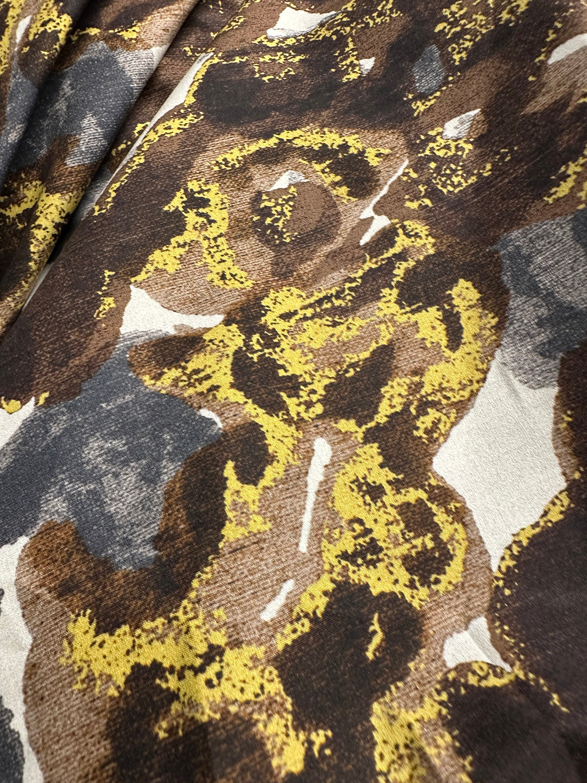 Italian VIntage Floral Muted Crisp Cotton gray