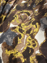 Italian VIntage Floral Muted Crisp Cotton gray